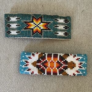 Set of 2 Beaded Barrettes. New, never worn